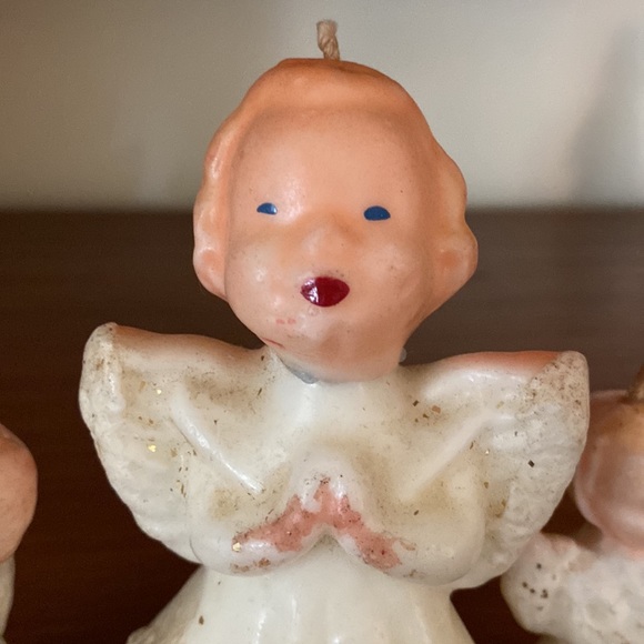 VTG Christmas Angel Candles Set of 3 - Picture 6 of 10